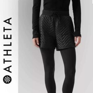 ATHLETA Apres  Ski Short  Zip Pockets Size  Black Women's